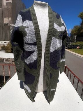 TRIBAL Camouflage Cardigan Sweater - PS